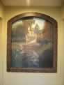 English Cottage Garden Niche Mural and Faux Stone